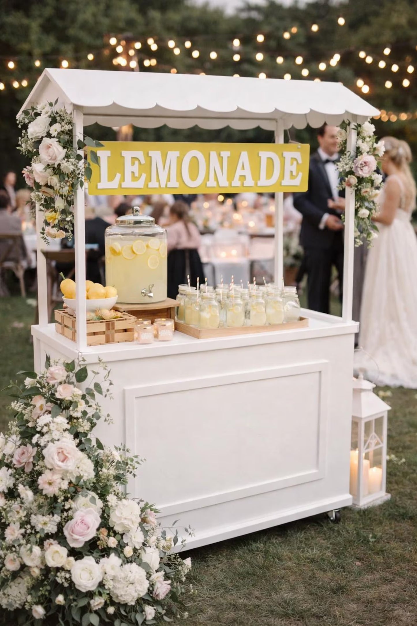 White Wedding Event Cart – 74.8” Tall Modular Welcome Station, Candy & Cocktail Bar Ma. de la luz Aguilar Rodriguez