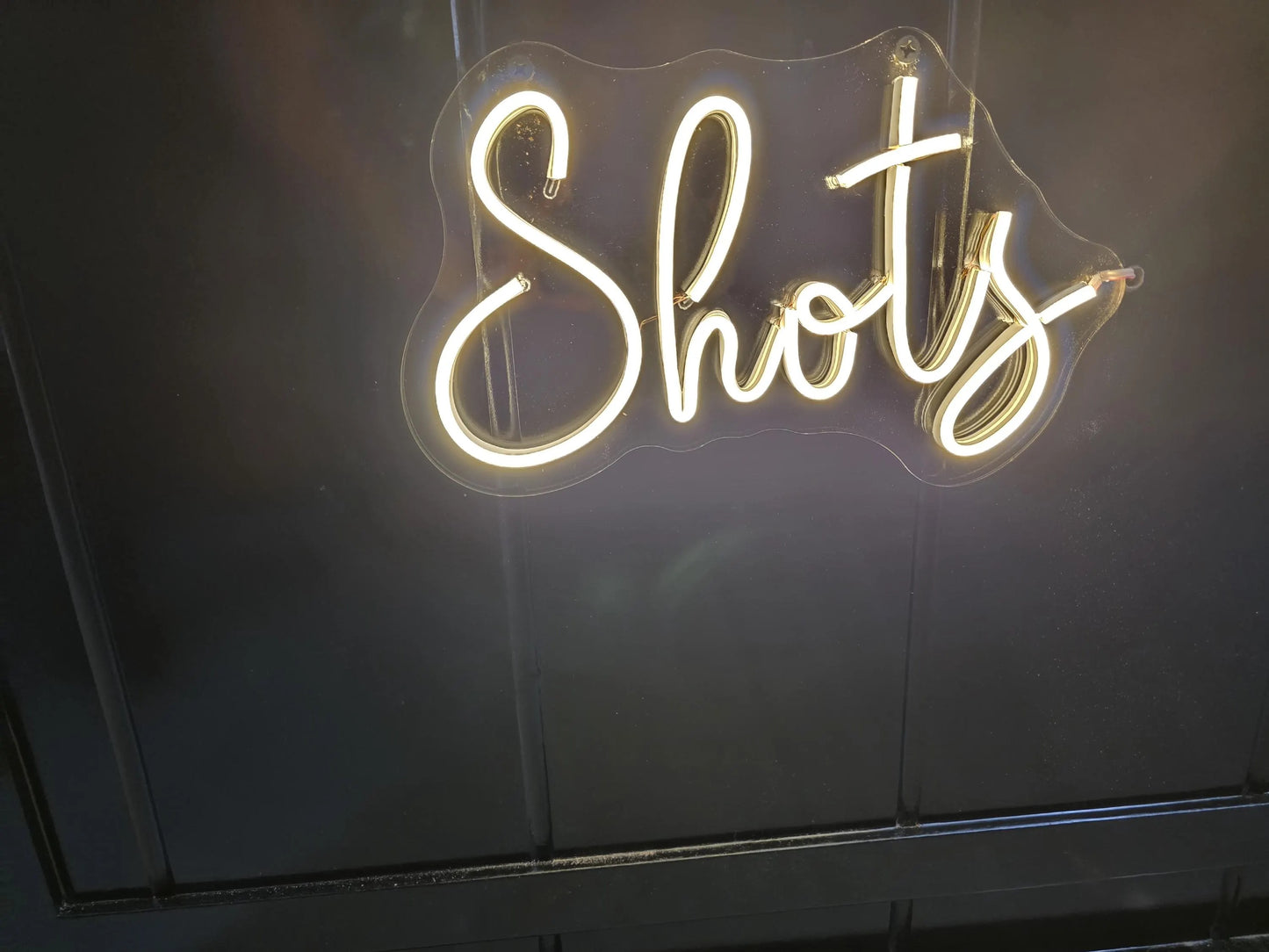 Luxury Black Shot Station with LED Sign – Mobile Shot Bar for Weddings, Corporate Events & Private Parties